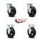 Service Caster 6 Inch Rubber on Steel Caster Set with Roller Bearings 2 Swivel 2 Rigid SCC SCC-30CS620-RSR-2-R620-2 - alternate 3